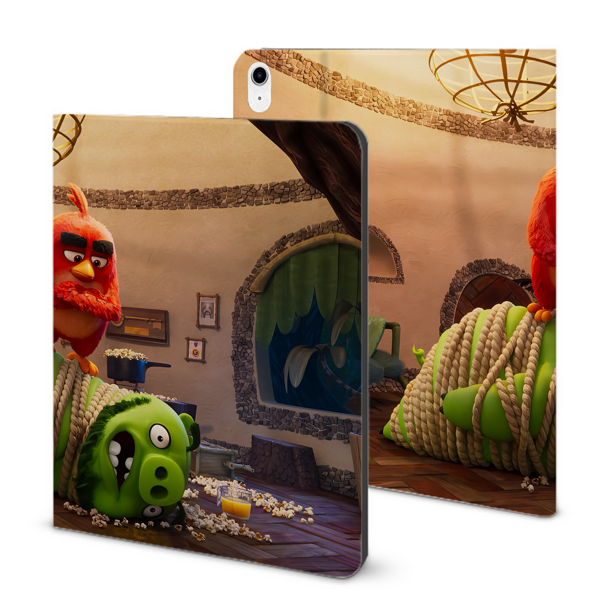 （画像用） Angry Birds アングリーバード IPad ケース ブック型 PUレザー TPU 耐衝撃 軽量 薄型 ペン収納なし 全面保護 IPad 各モデル対応